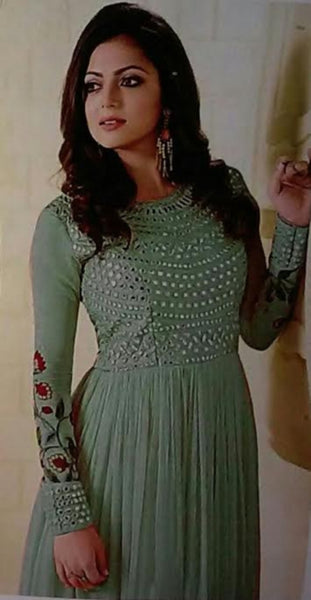Drashti Dhami Dark Green Chiffon Ankle Length Anarkali Suit 82810 | Stylish  gown, Anarkali suit, Anarkali dress